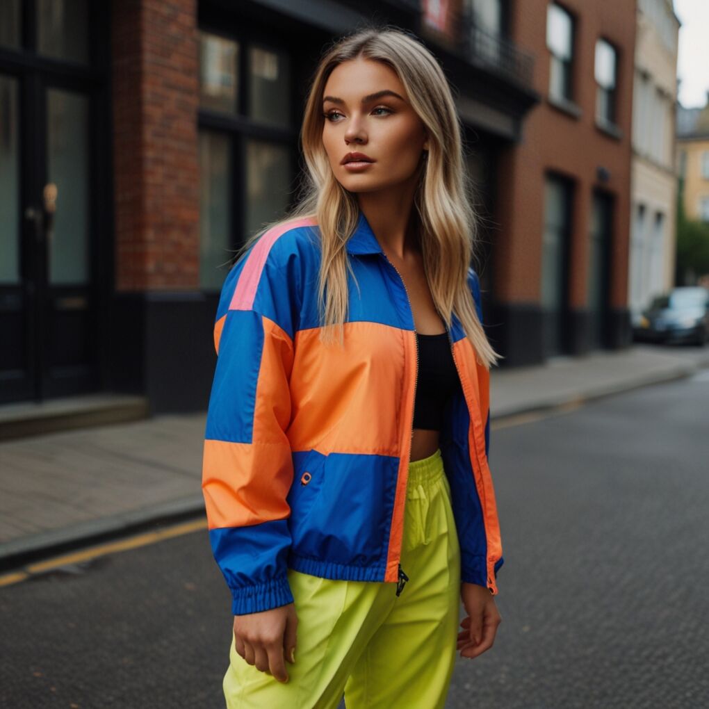 80s Neon Windbreaker