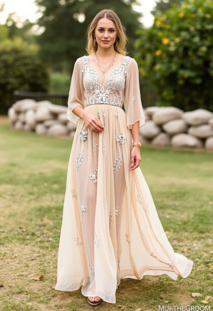 Boho Chic Crystal Maxi Dress