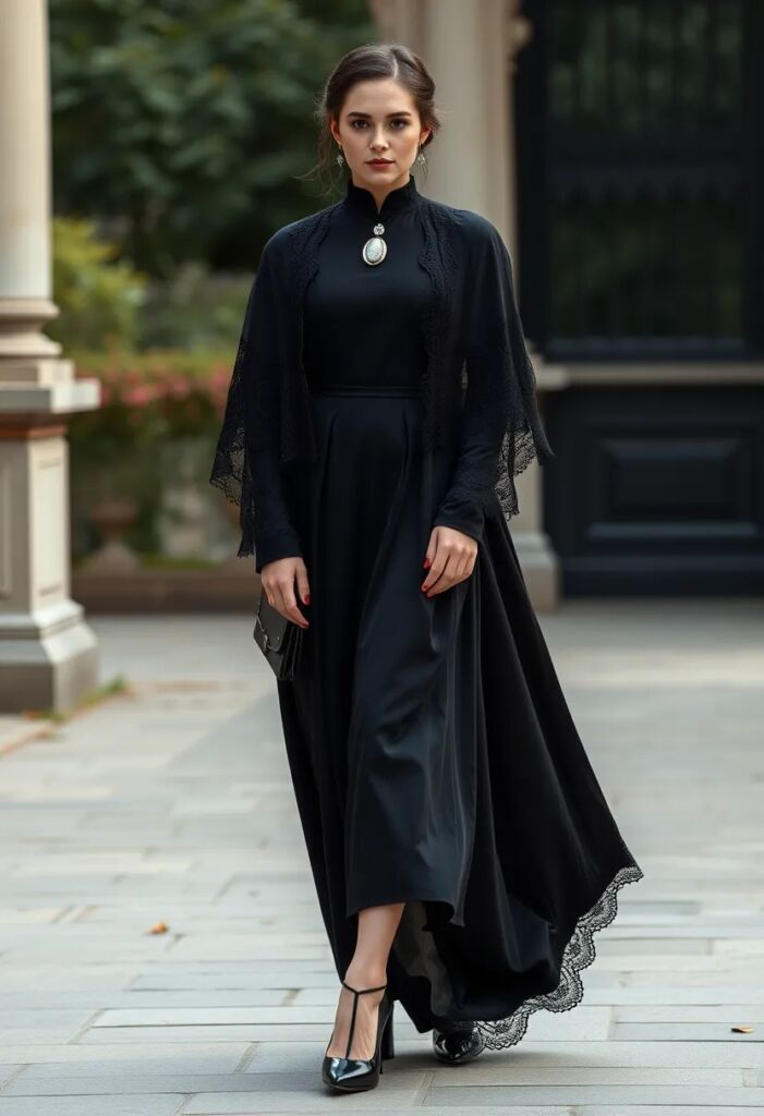 Elegant Mourning Dress