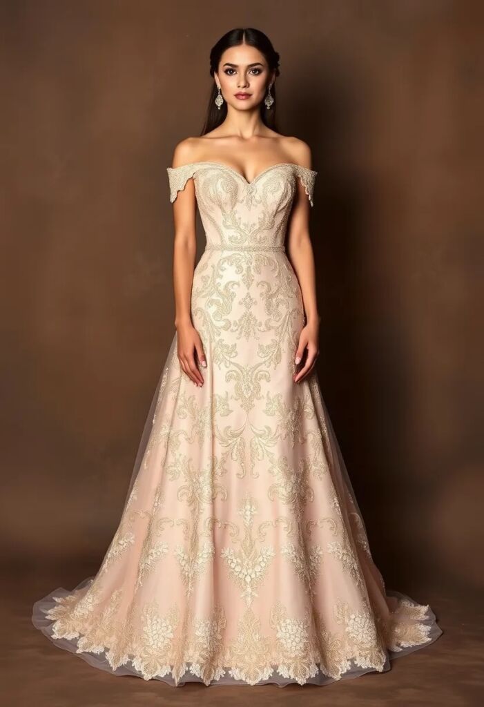 Embellished A Line Gown