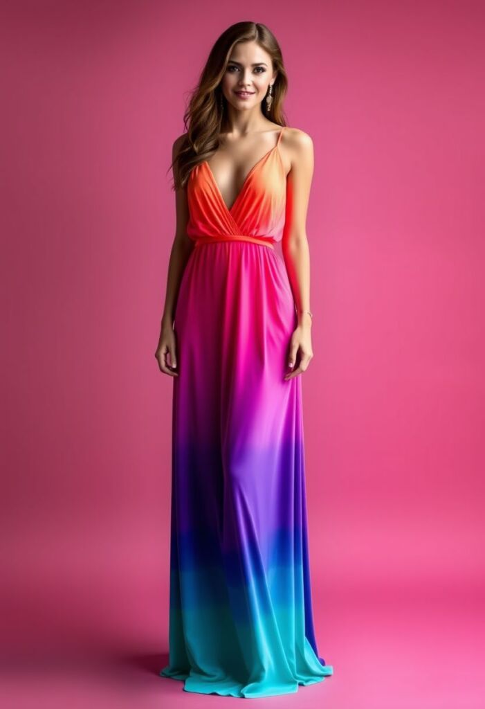 Maxi Dress Ombre Explosion