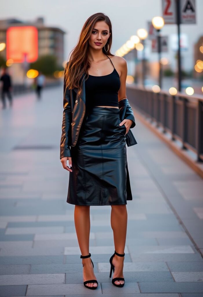 Modern Leather Skirt