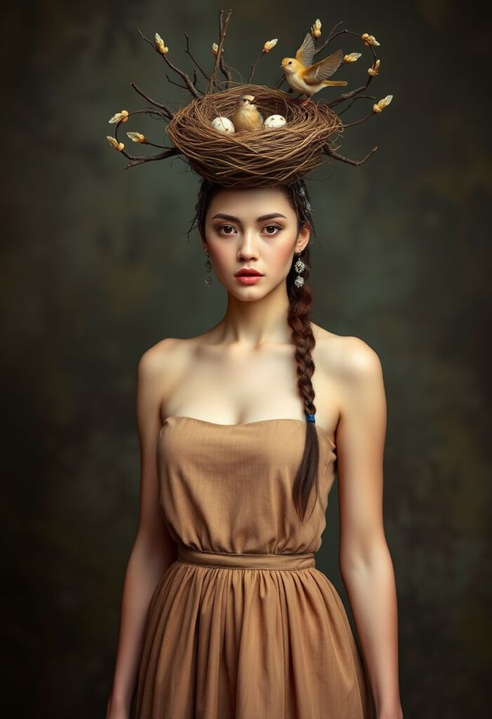 Nests and Birds Headpiece