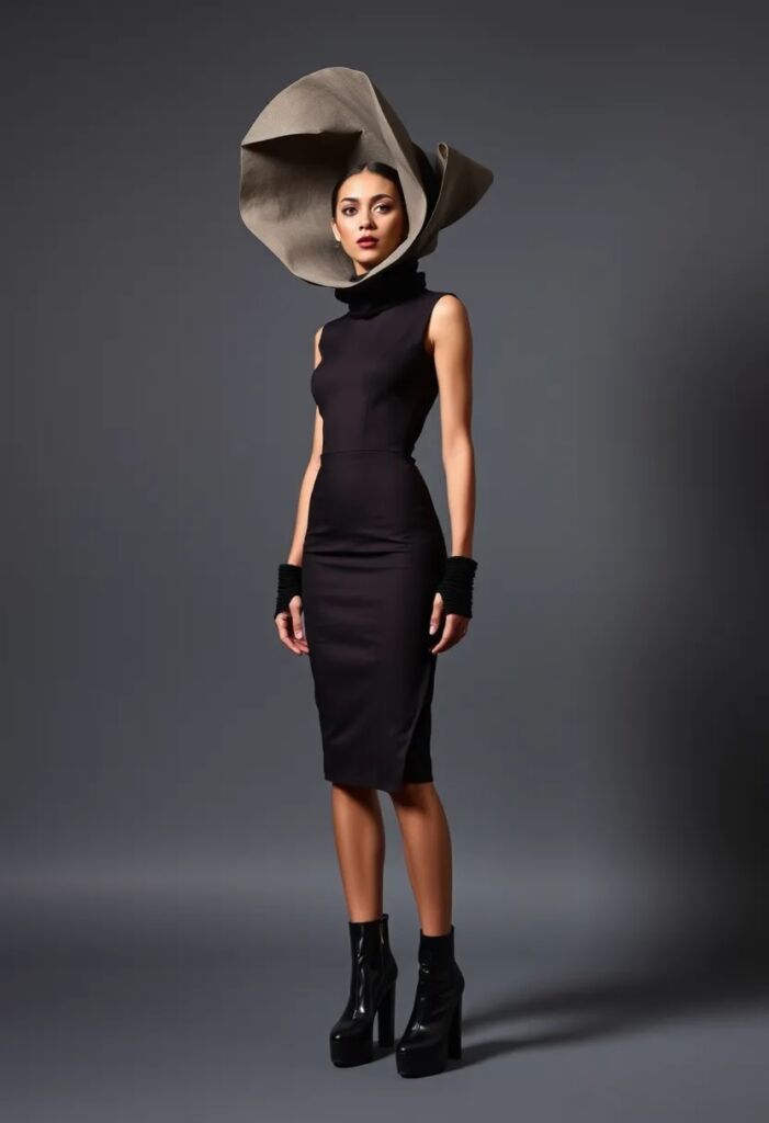 Sculptural Headpiece Ensemble