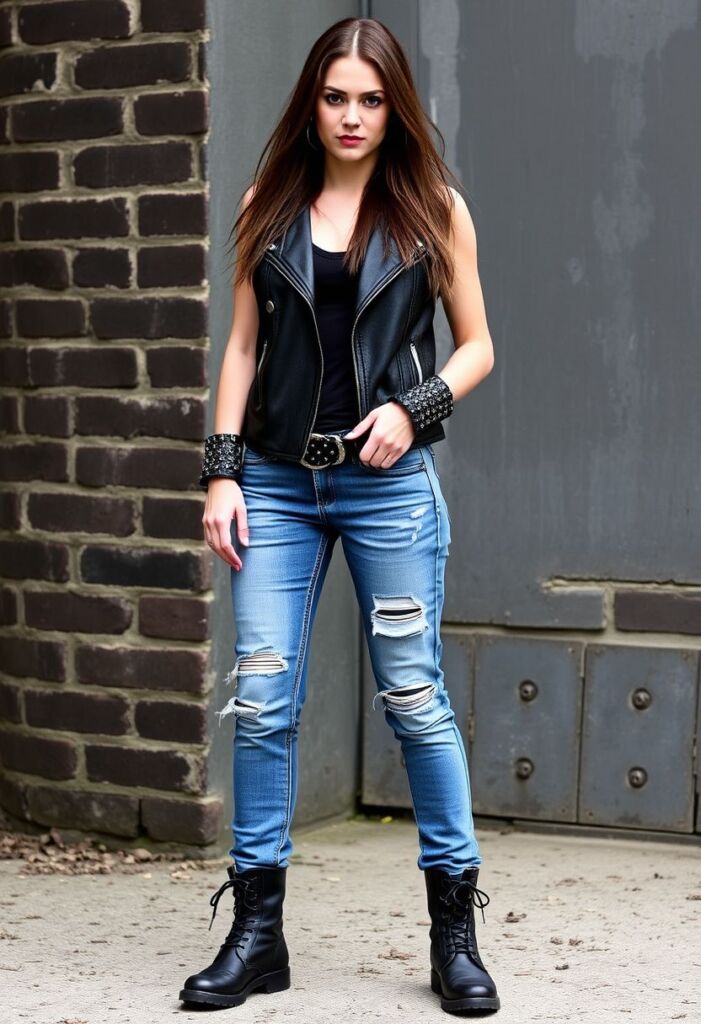 Denim and Leather Combo